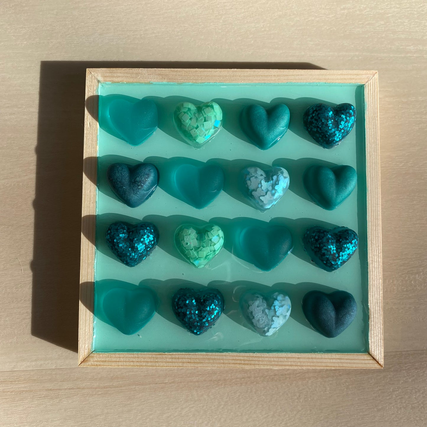 Teal Heart Wall Art - 3D Pop Art Wall Decor
