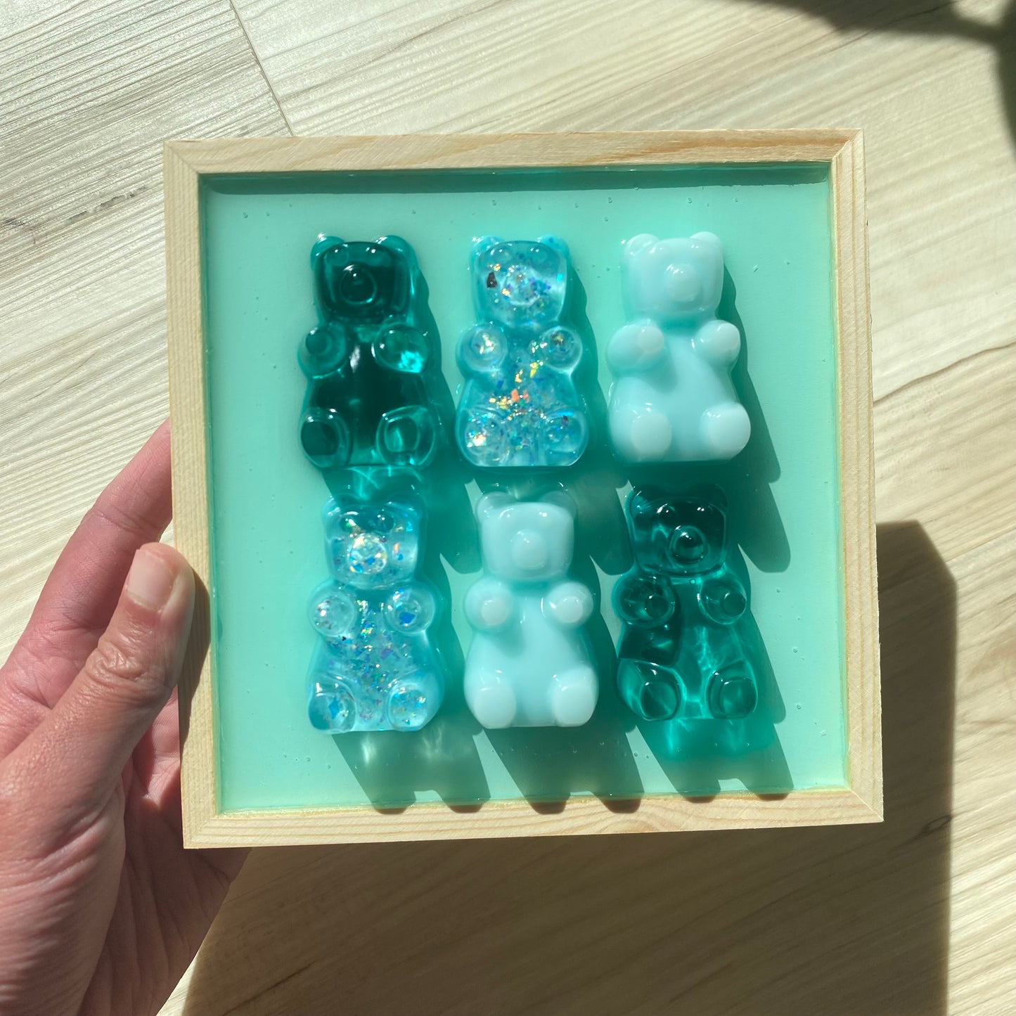 Teal Gummy Bear Wall Art - 3D Pop Art Wall Decor