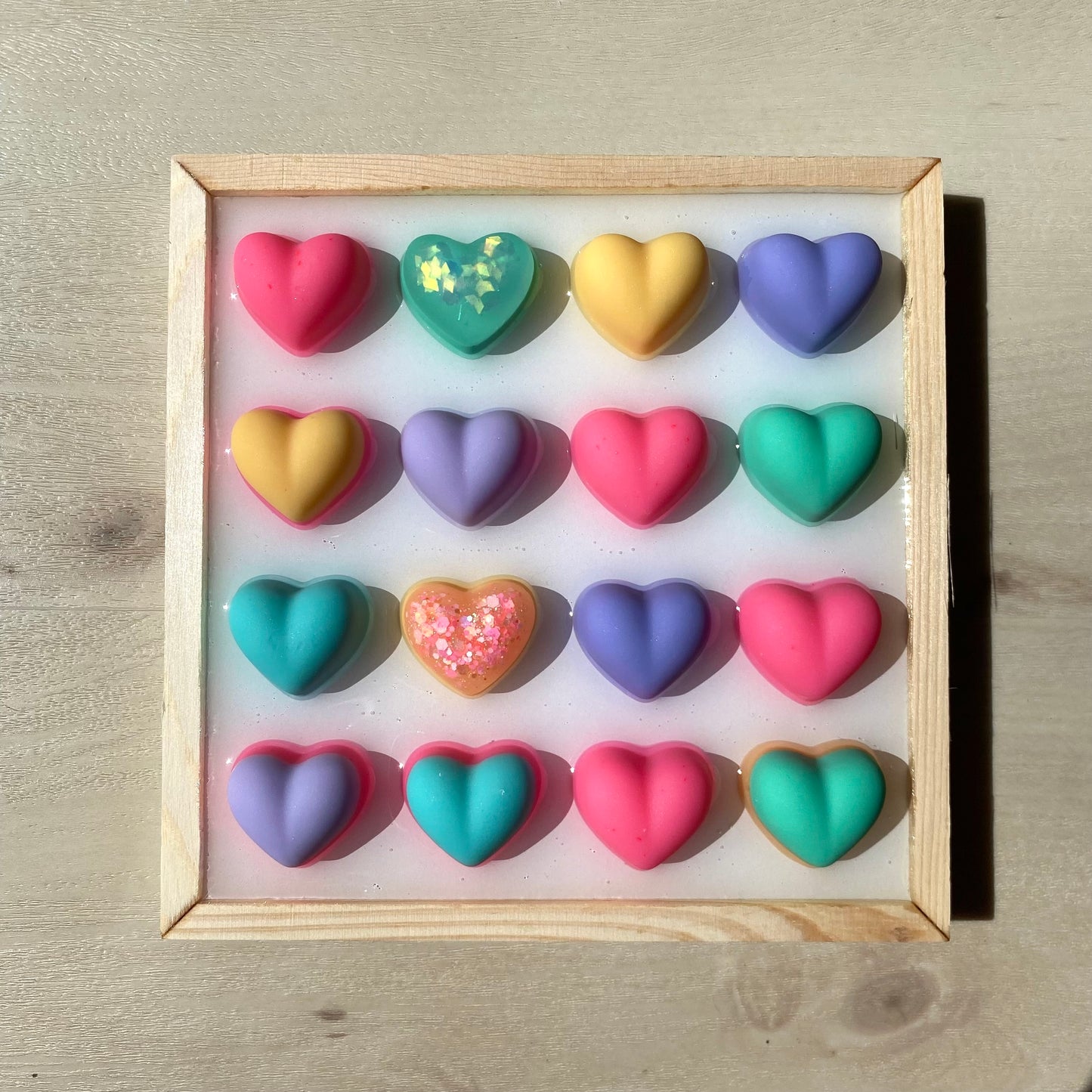 Pastel Heart Wall Art - 3D Pop Art Wall Decor