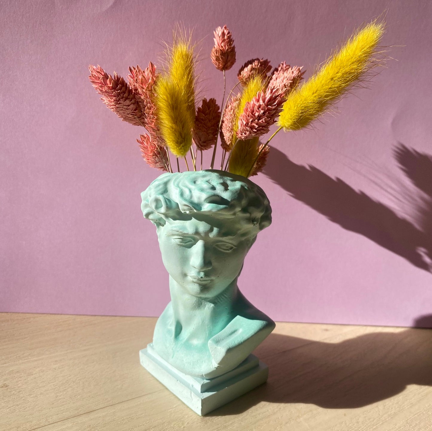 Light Blue David Statue Vase - David's Bust Vase