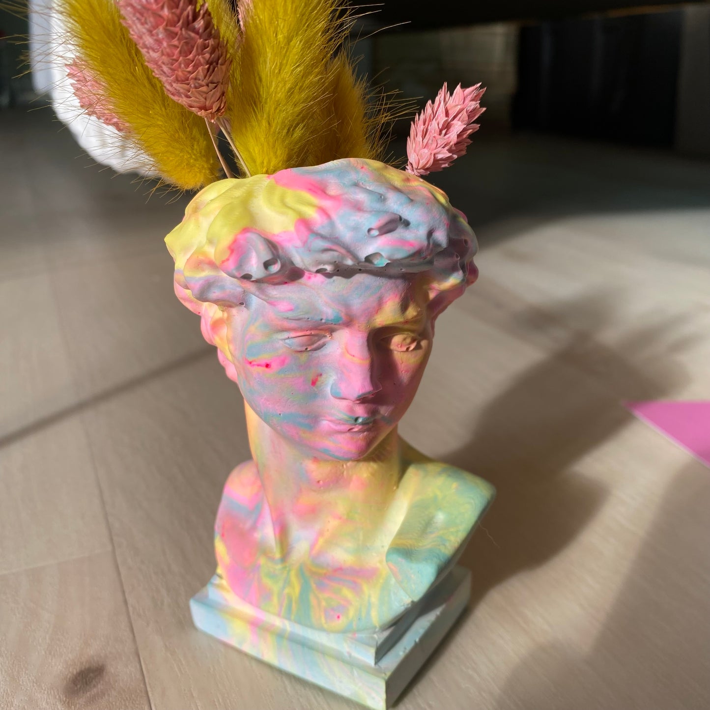 Colorful David Statue Vases