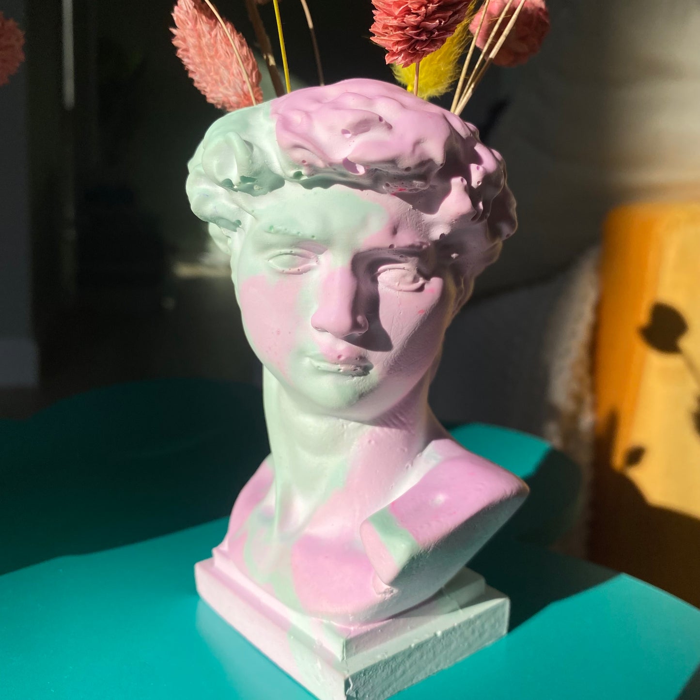 Colorful David Statue Vases