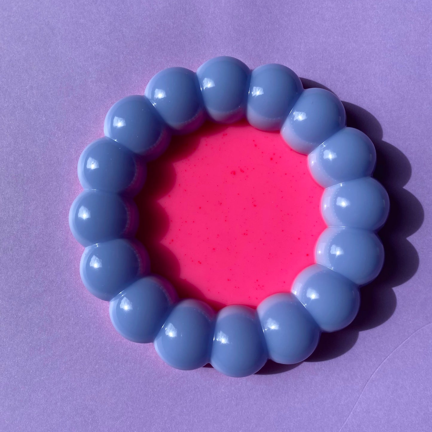 Periwinkle & Pink Bubble Trinket Dish