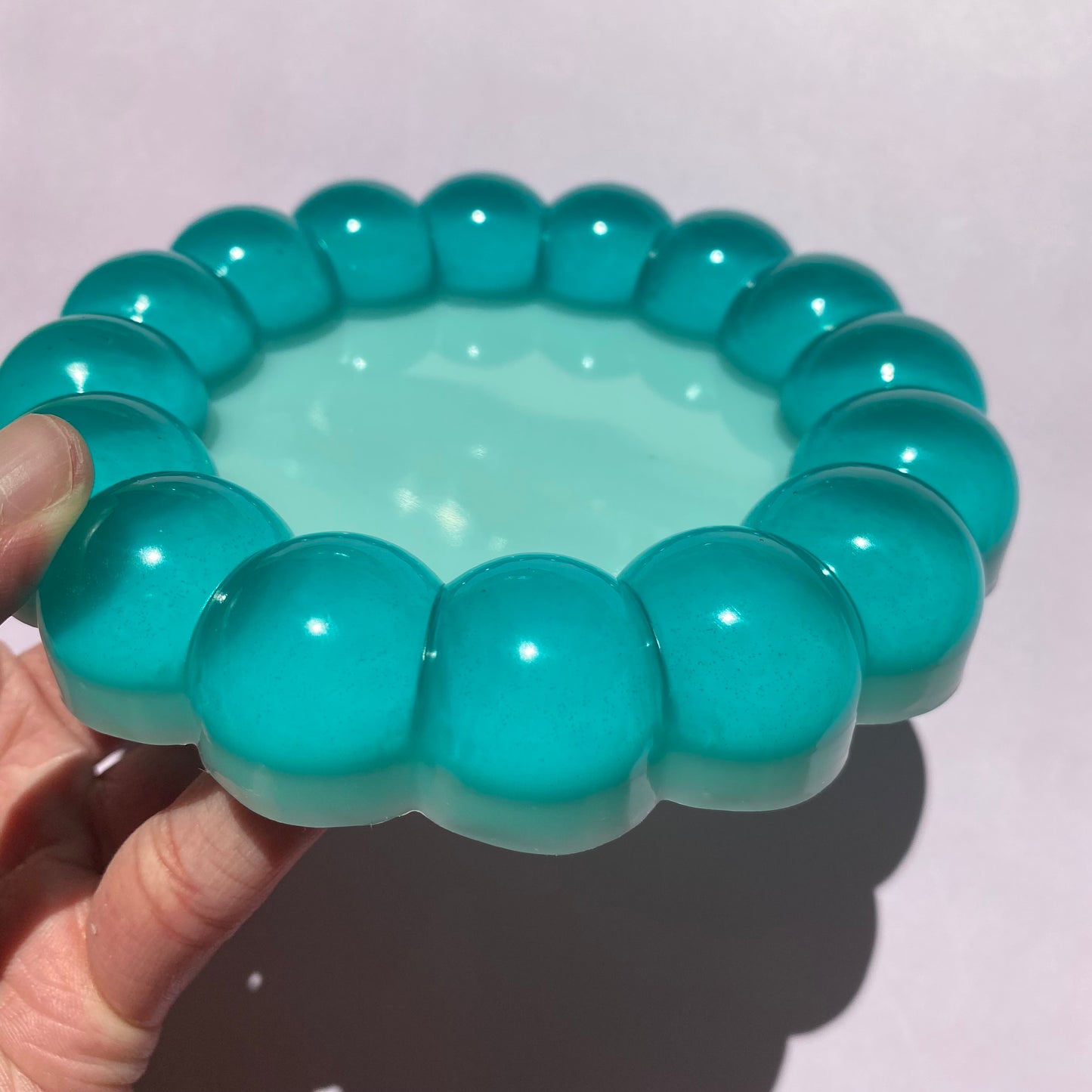 Teal Color Block Trinket Dish