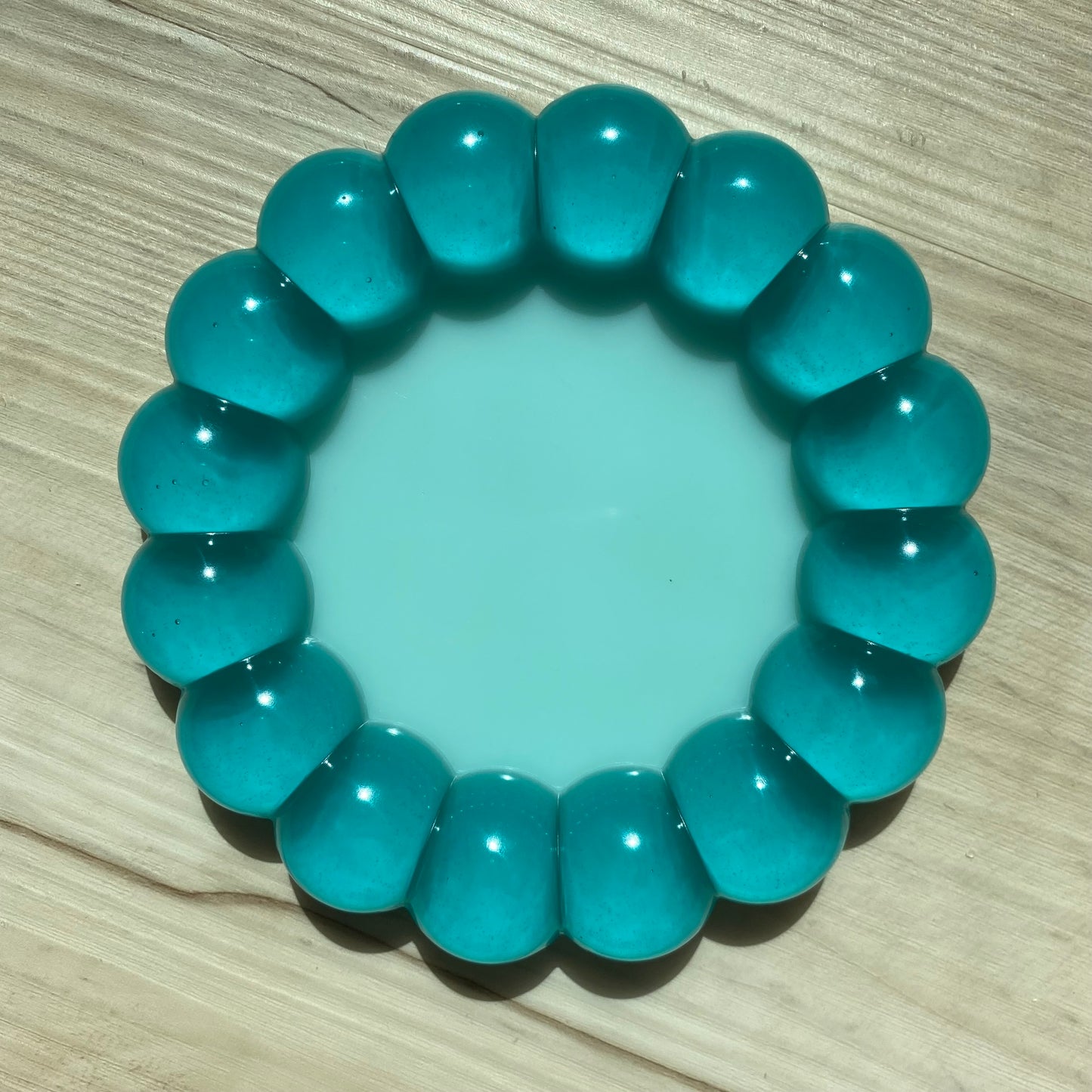 Teal Color Block Trinket Dish