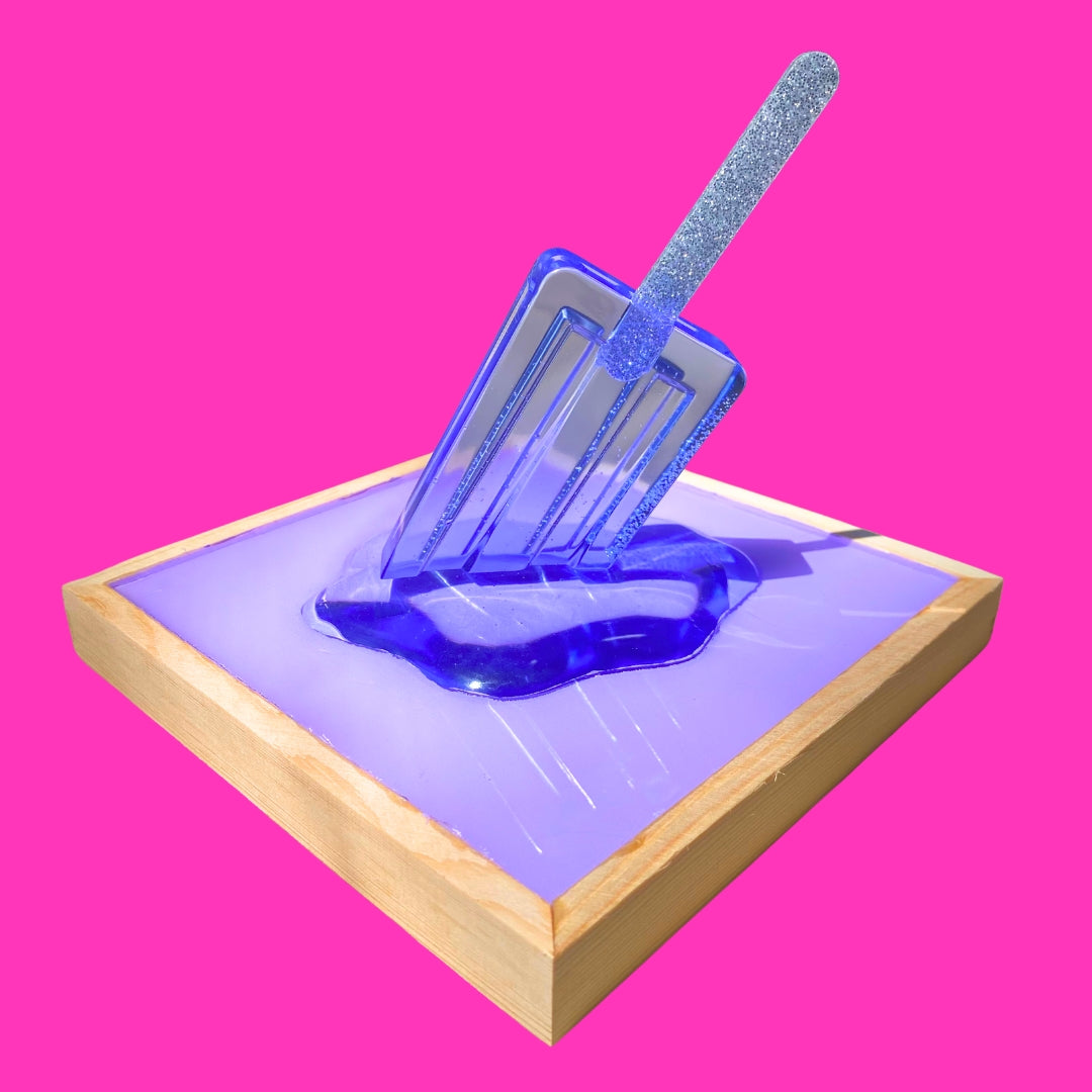 Melting Periwinkle Popsicle Wall Art - 3D Pop Art Wall Decor