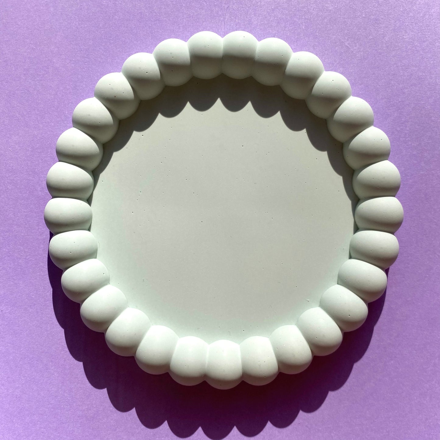 Minty White Bubble Trinket Dish