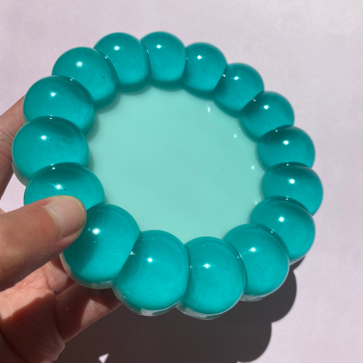 Teal Color Block Trinket Dish