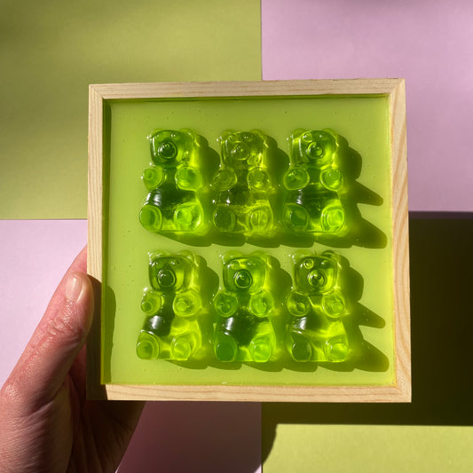 Green Gummy Bear Wall Art - 3D Pop Art Wall Decor