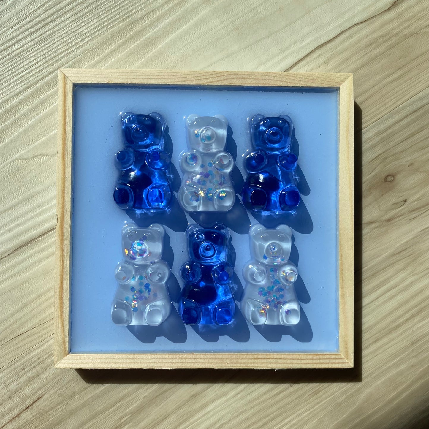 Powder Blue Gummy Bear Wall Art - 3D Pop Art Wall Decor