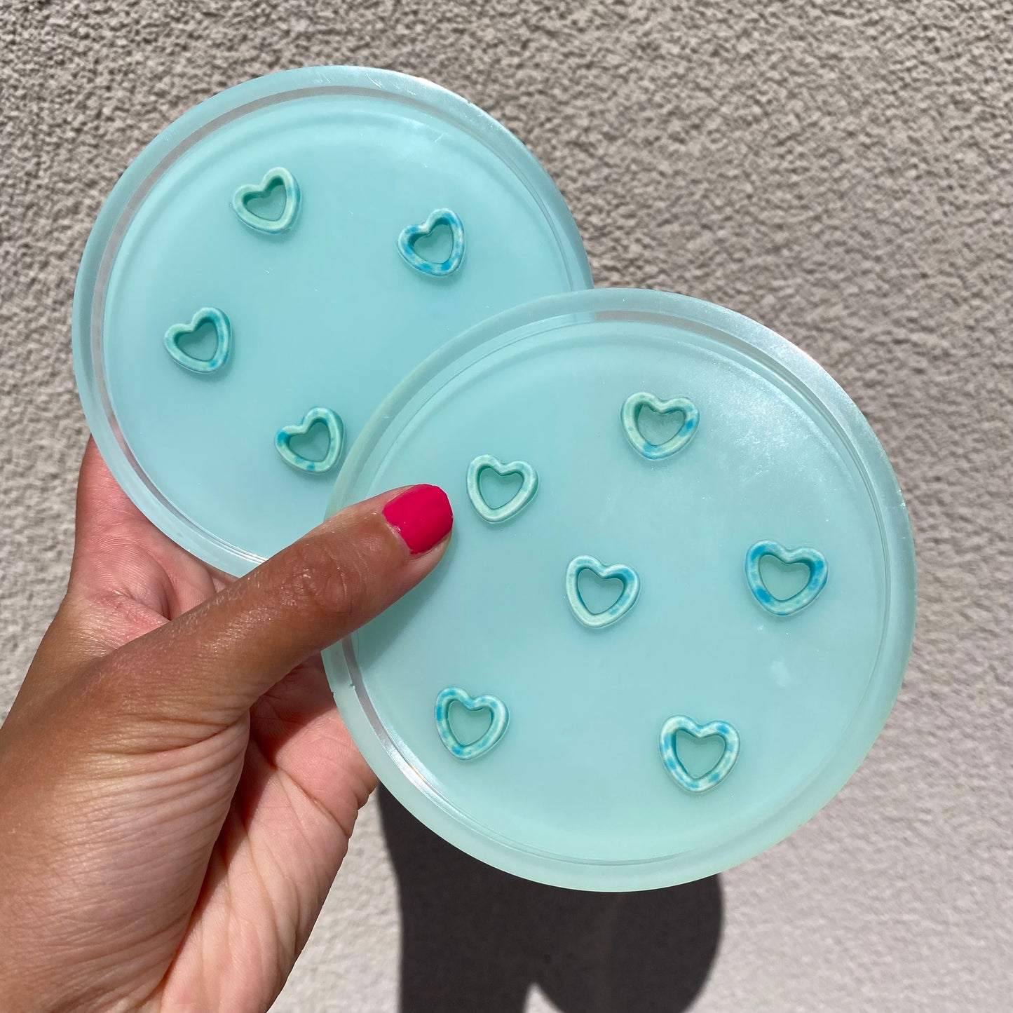 Pastel Blue Coaster Set