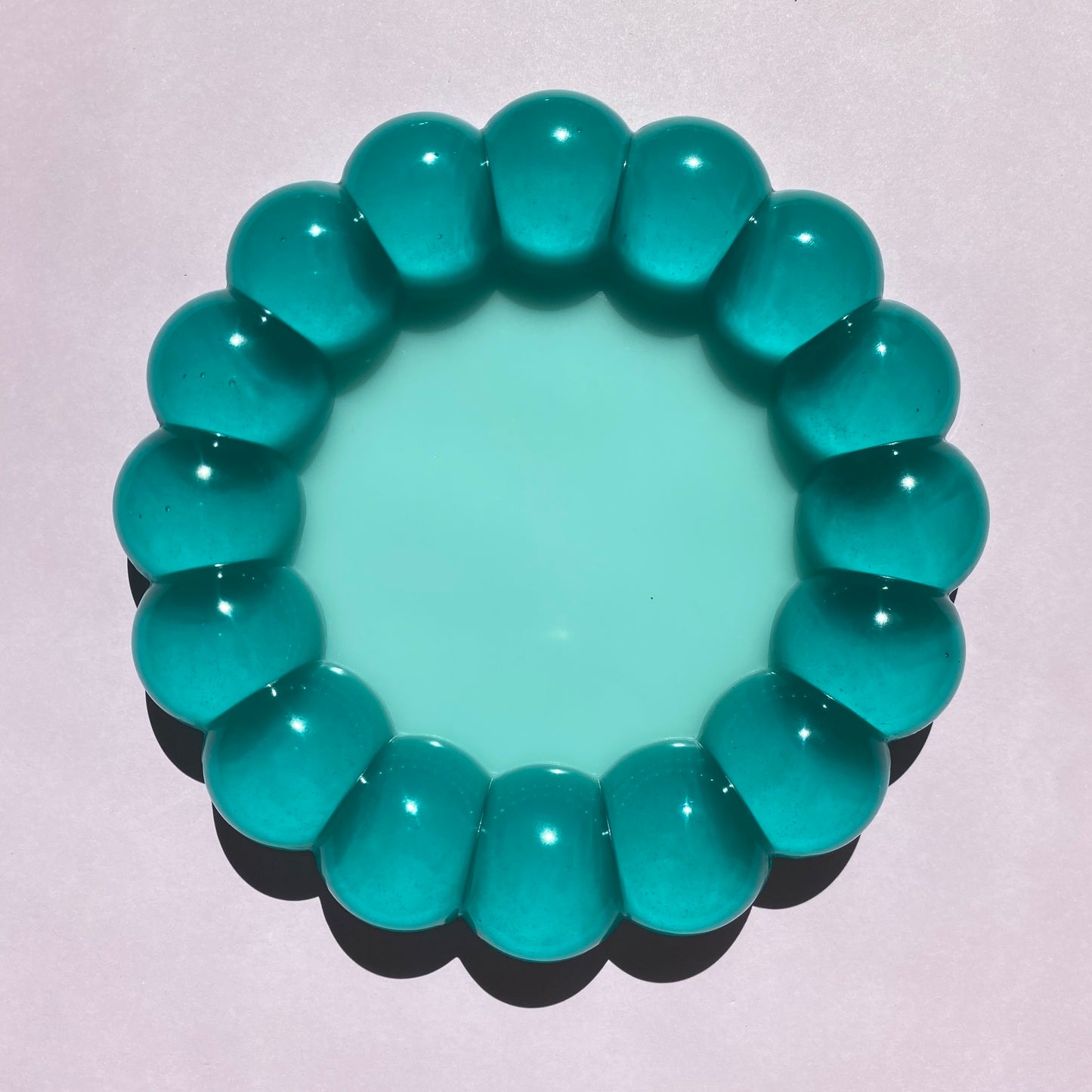 Teal Color Block Trinket Dish