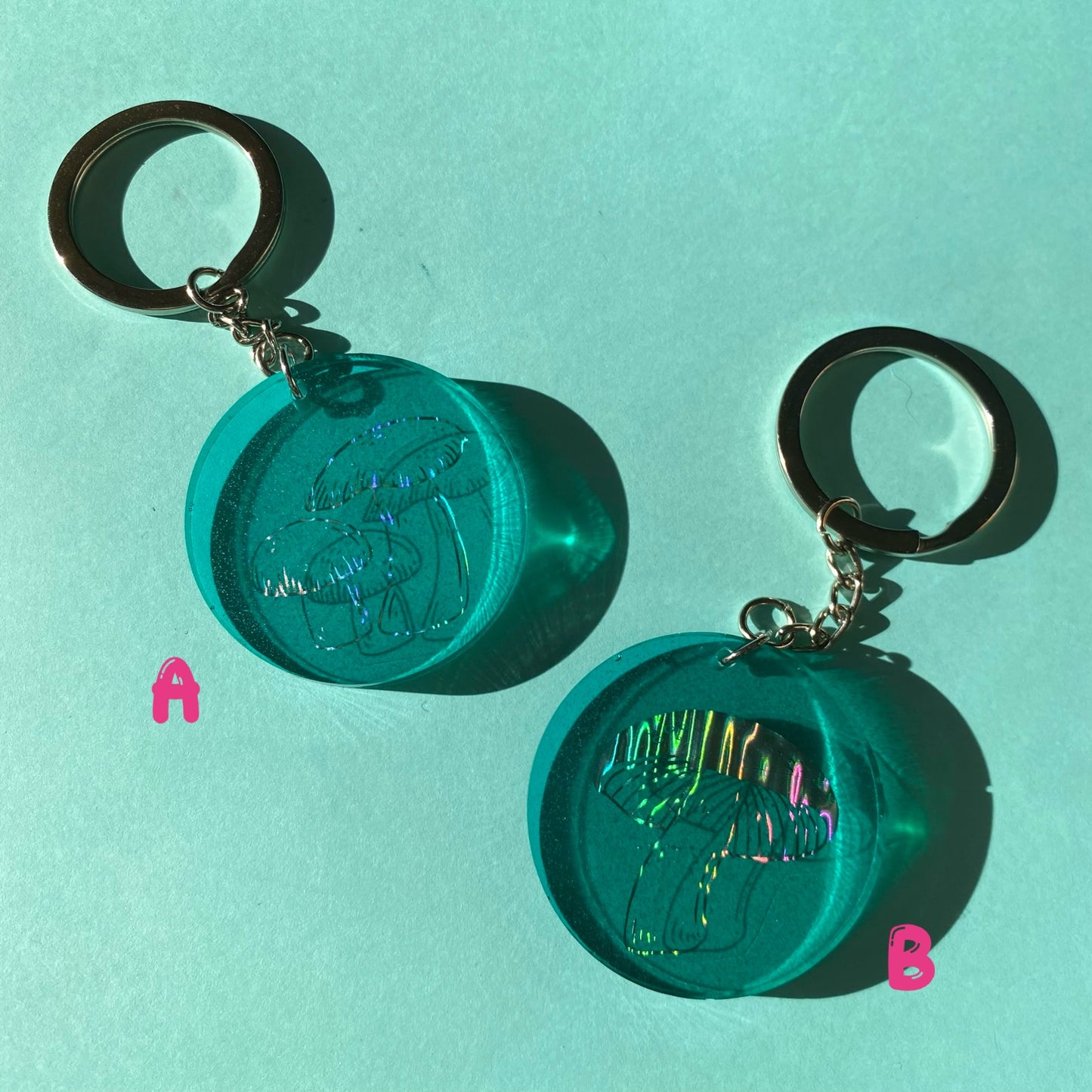 Holographic Key Chains - Silver Key Rings