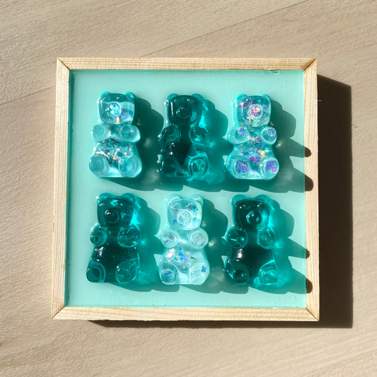 Teal Gummy Bear Wall Art - 3D Pop Art Wall Decor