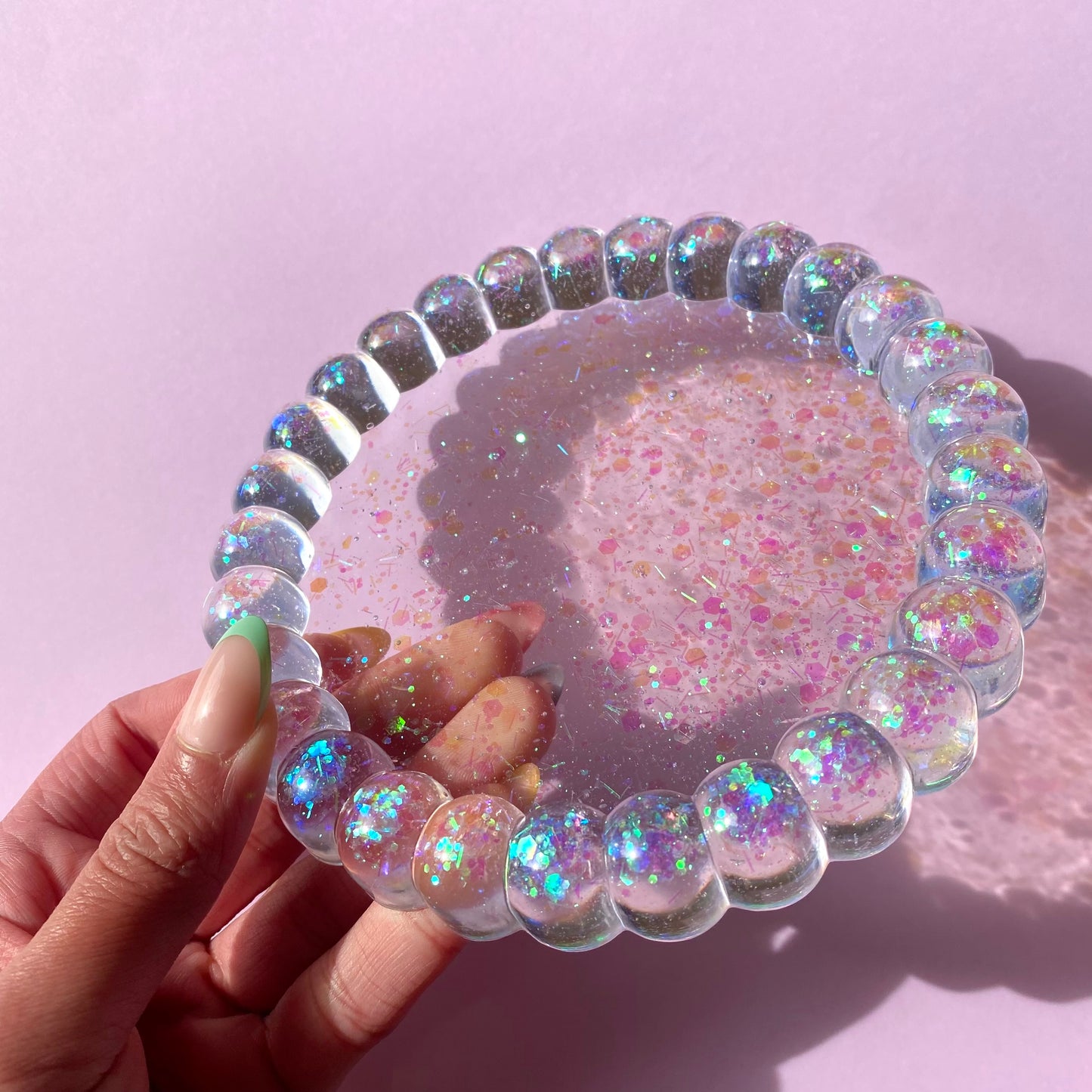 Holographic Clear Bubble Trinket Dish