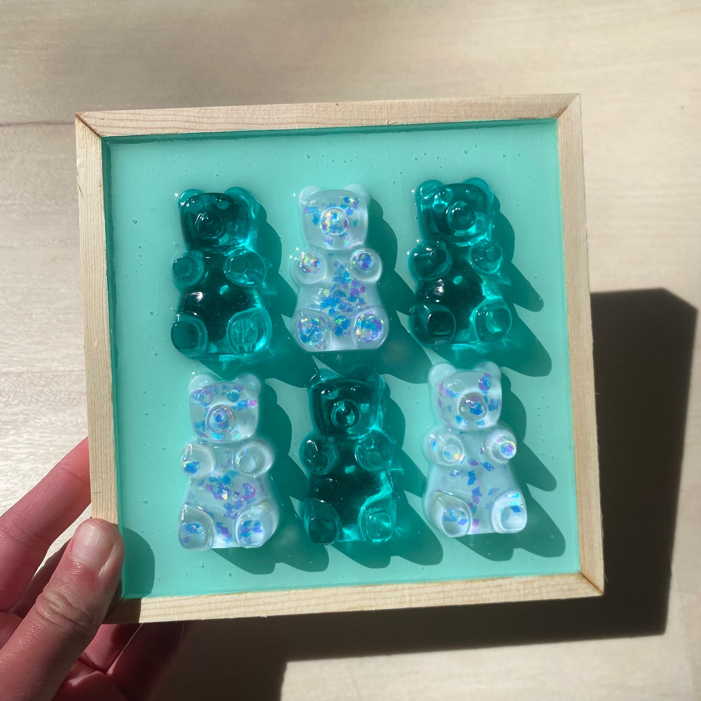 Teal Gummy Bear Wall Art - 3D Pop Art Wall Decor