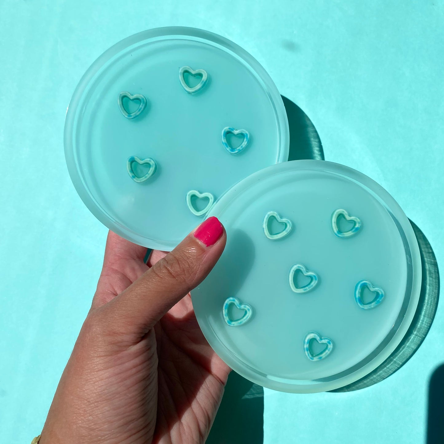 Pastel Blue Coaster Set