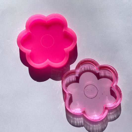 Pink Flower Coaster Set