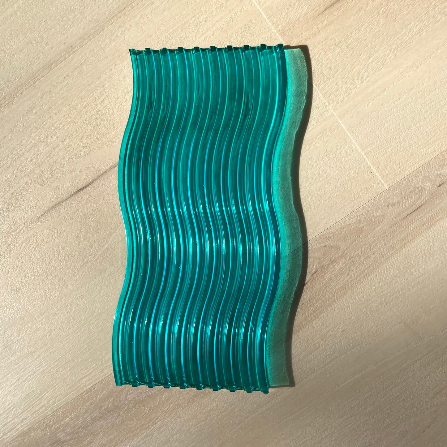 Teal Wavy Tray