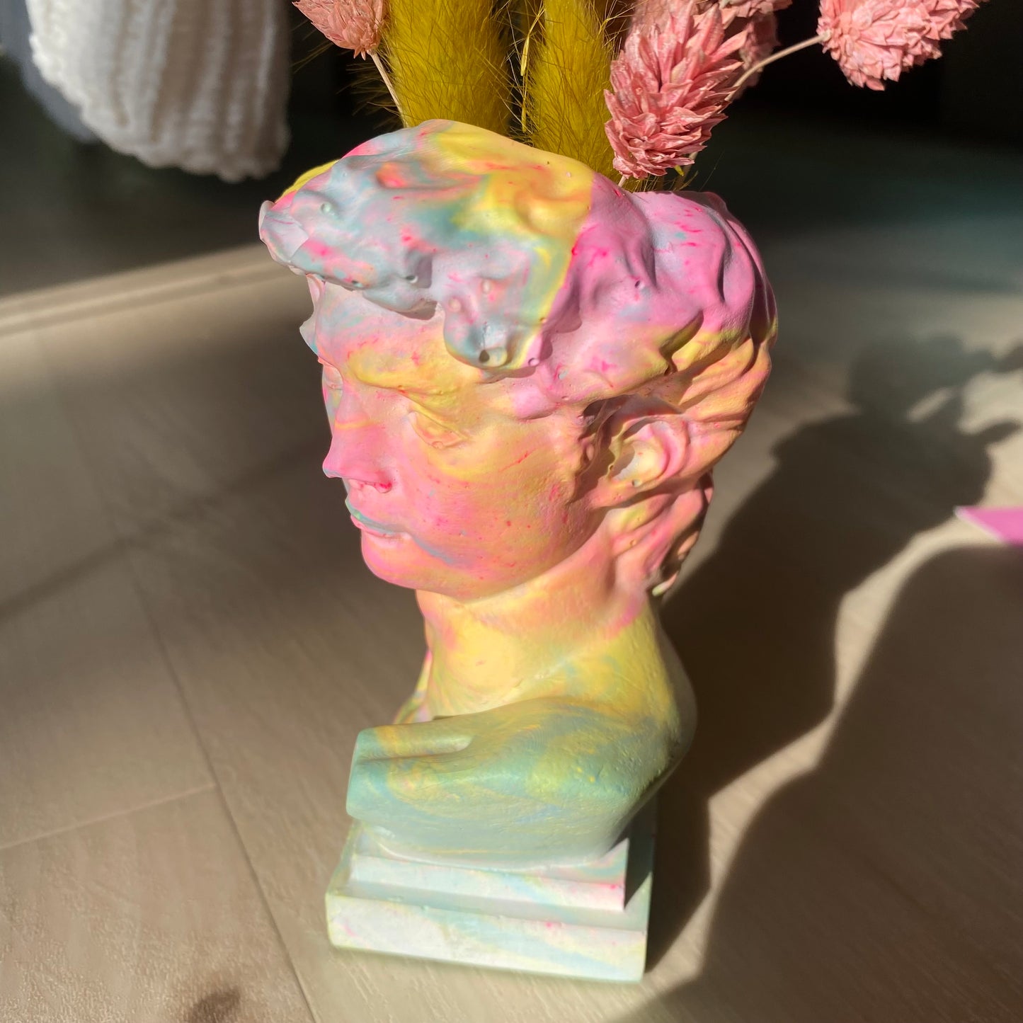 Colorful David Statue Vases