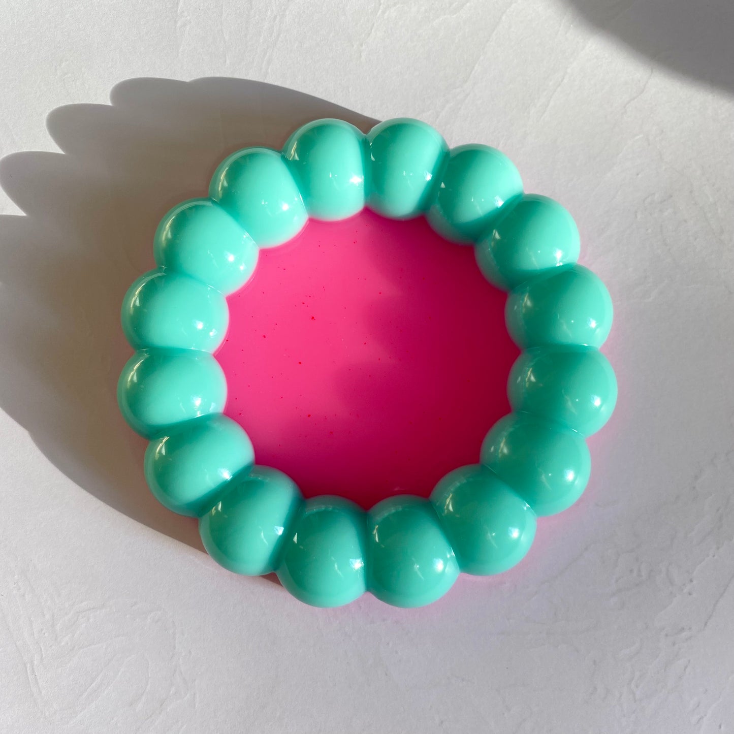 Aqua & Pink Bubble Trinket Dish