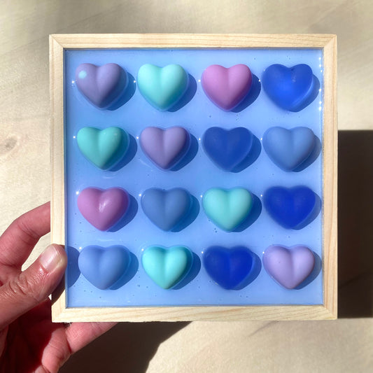 Periwinkle Heart Wall Art - 3D Pop Art Wall Decor