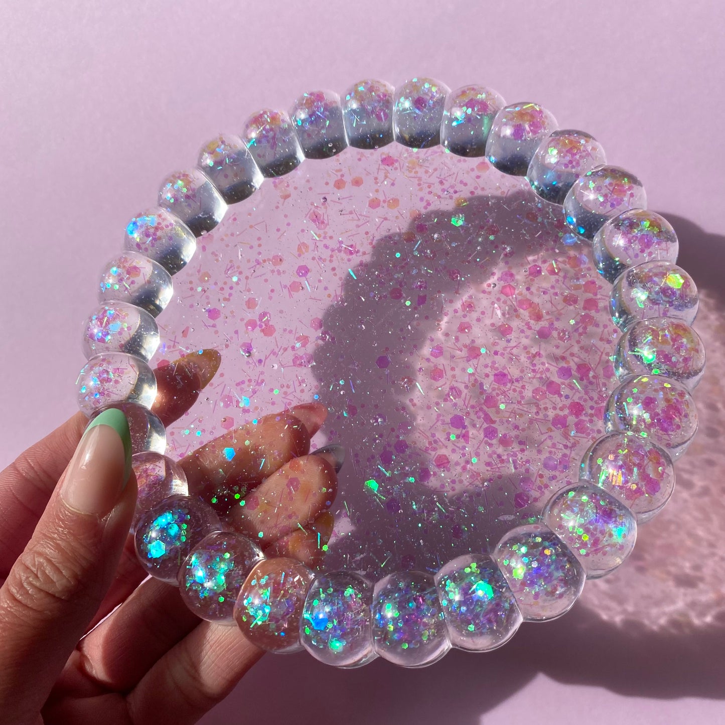 Holographic Clear Bubble Trinket Dish