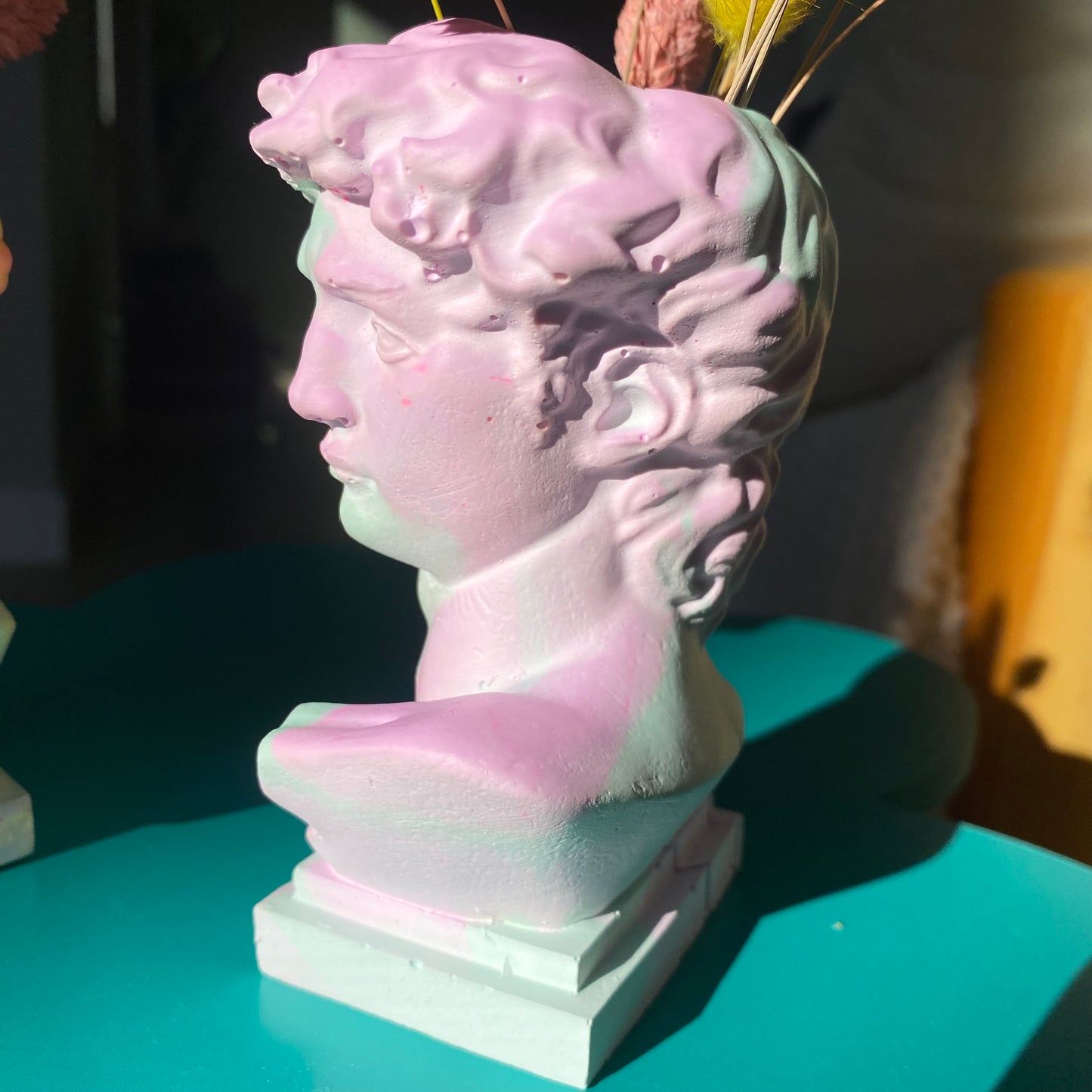 Colorful David Statue Vases