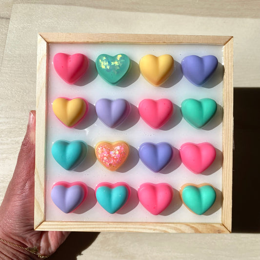 Pastel Heart Wall Art - 3D Pop Art Wall Decor