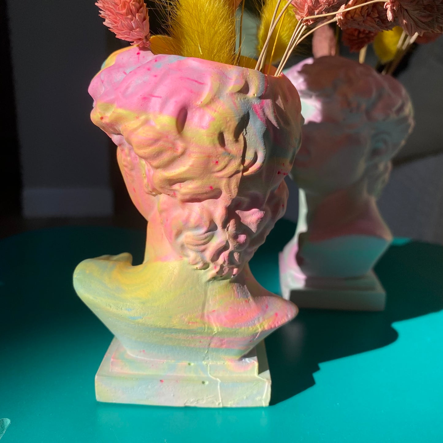 Colorful David Statue Vases