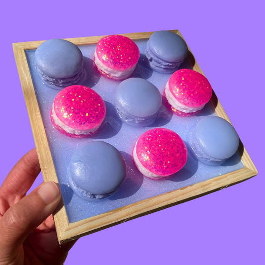 Periwinkle & Pink Macaron Wall Art - 3D Pop Art Wall Decor