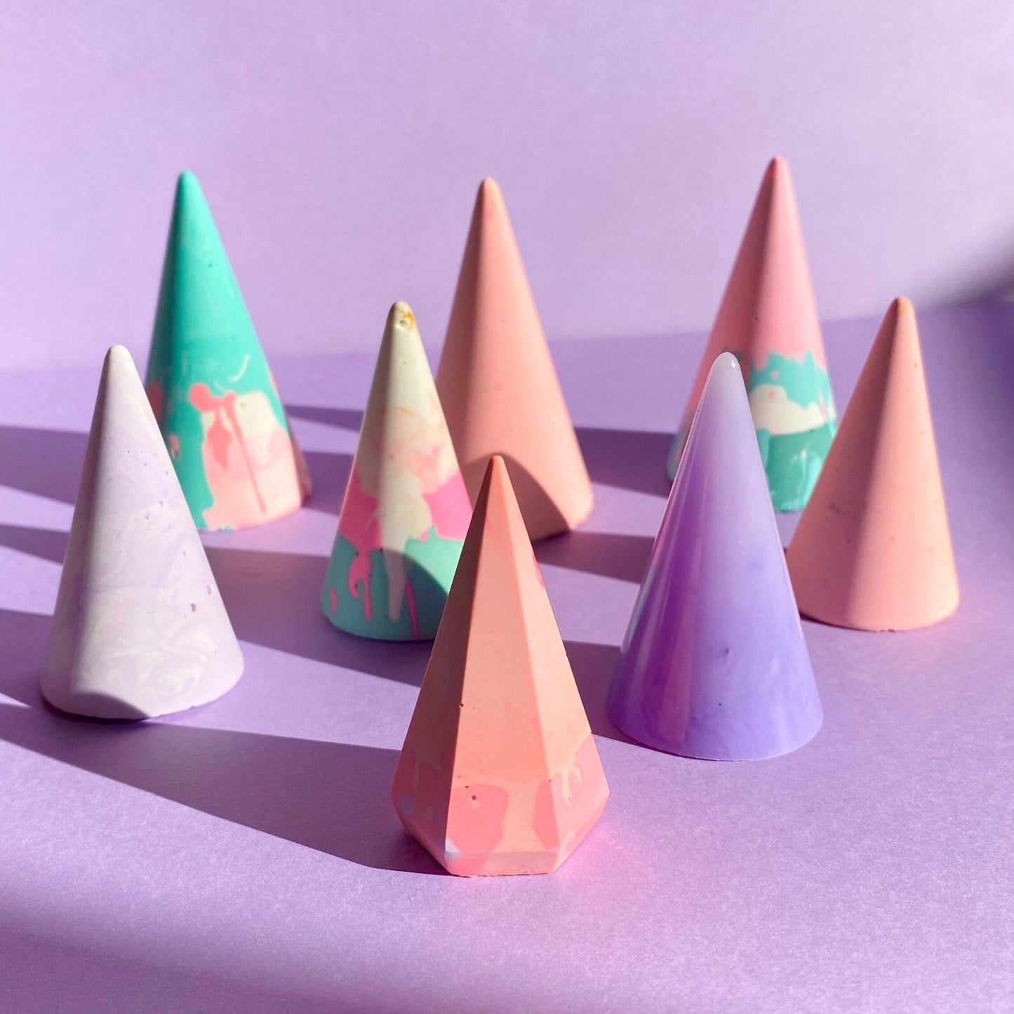 Pastel Cone Ring Holders