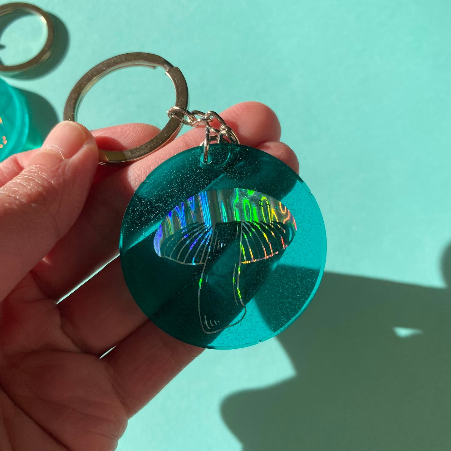 Holographic Key Chains - Silver Key Rings