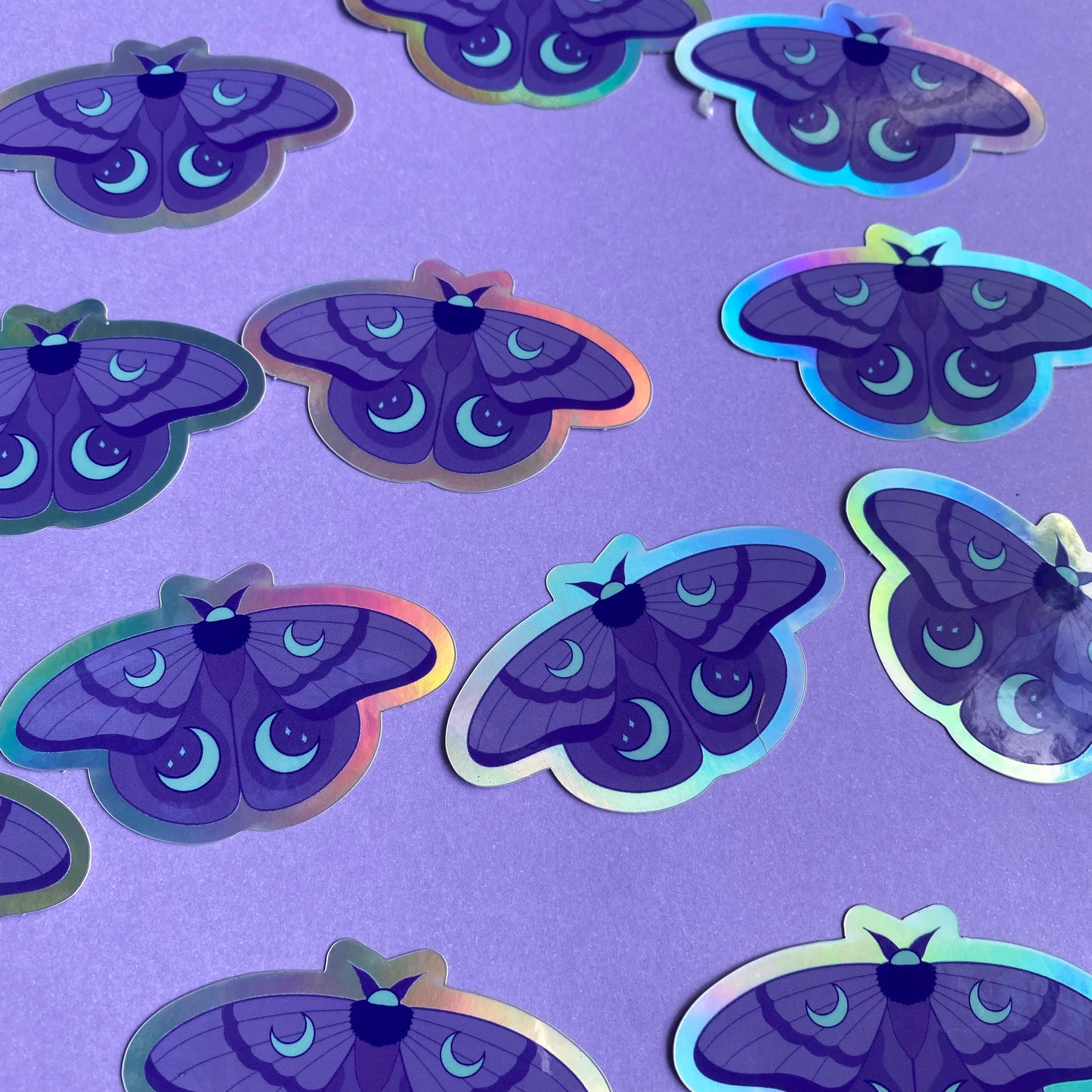 Moon Moth Sticker - Holographic Sticker