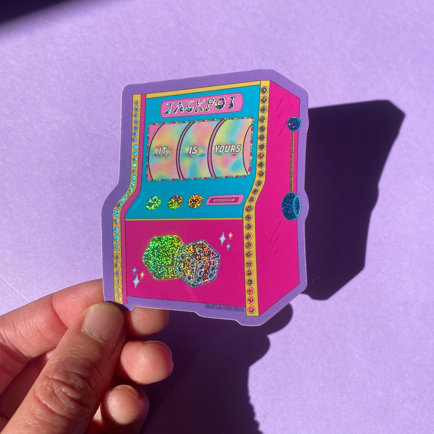 Slot Machine Glitter Holographic Sticker - 'It is Yours'