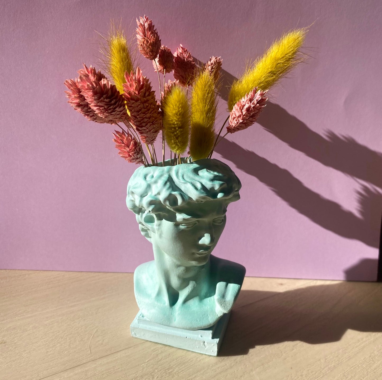 Light Blue David Statue Vase - David's Bust Vase