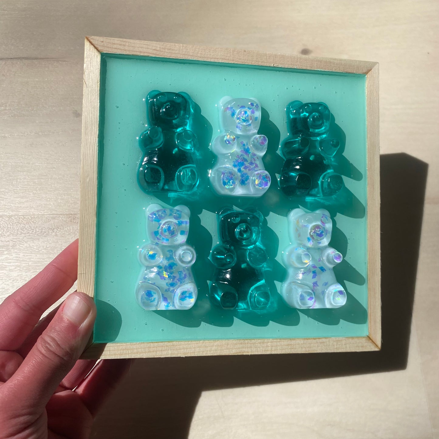 Teal Gummy Bear Wall Art - 3D Pop Art Wall Decor