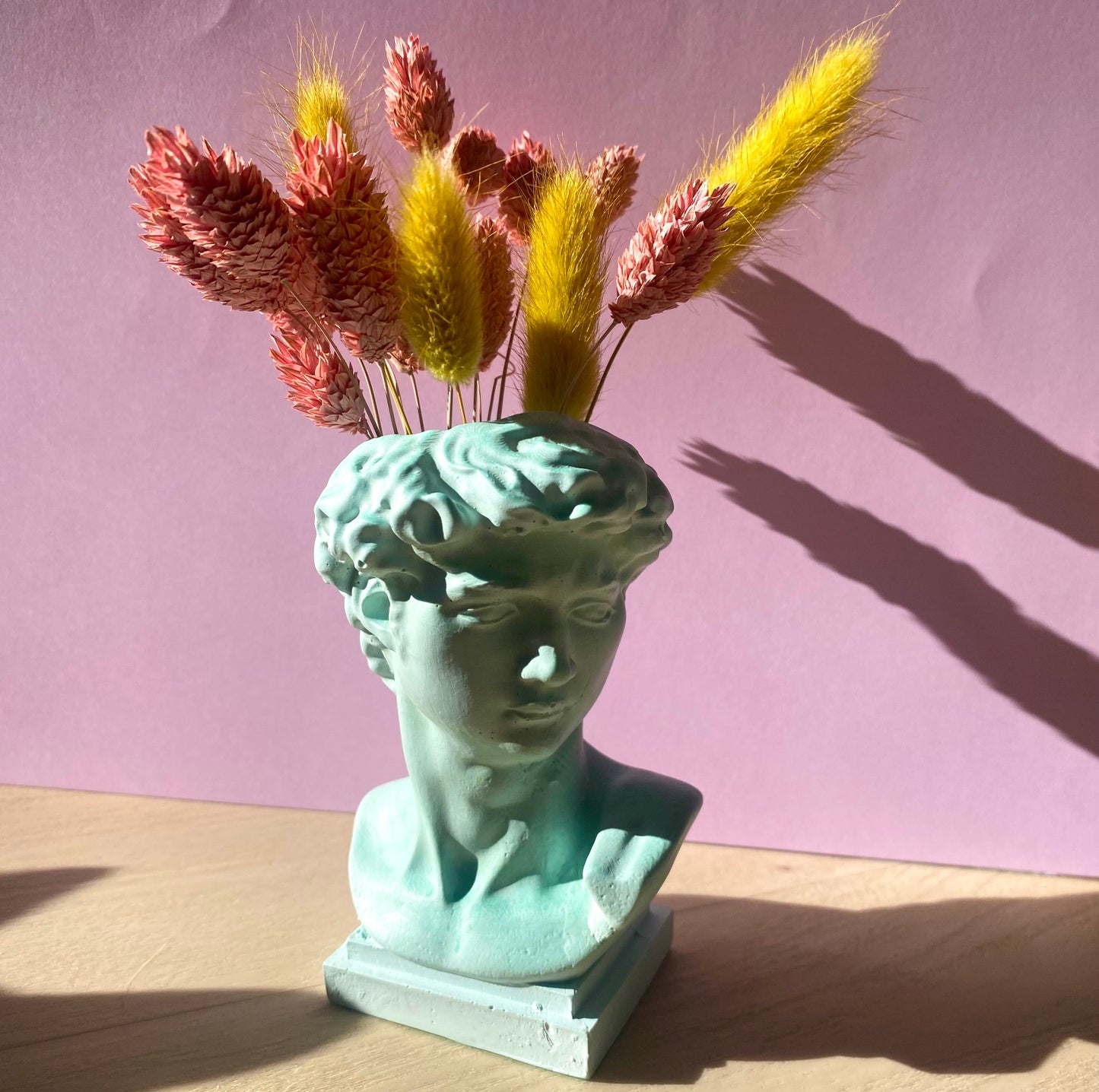 Light Blue David Statue Vase - David's Bust Vase