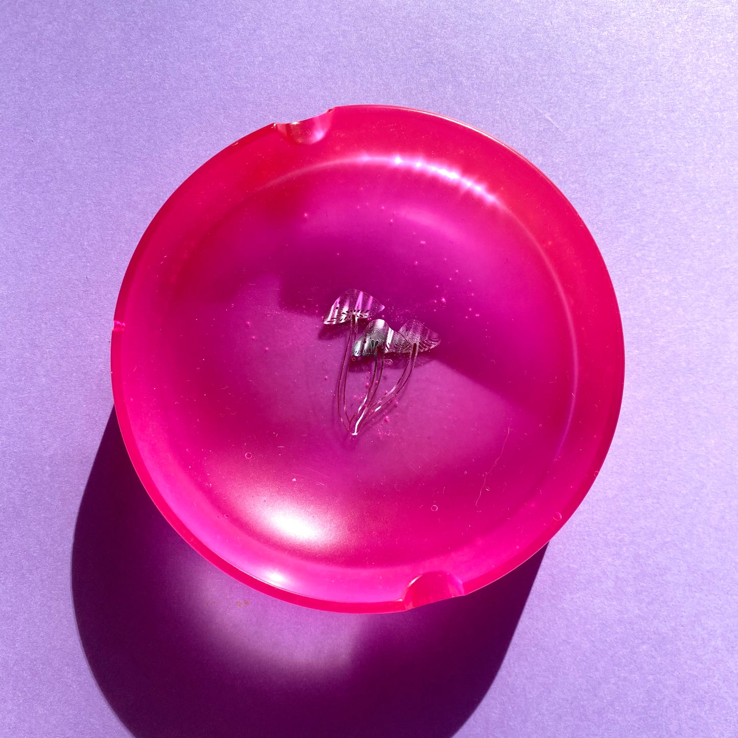 Neon Pink Mushroom Ash Tray