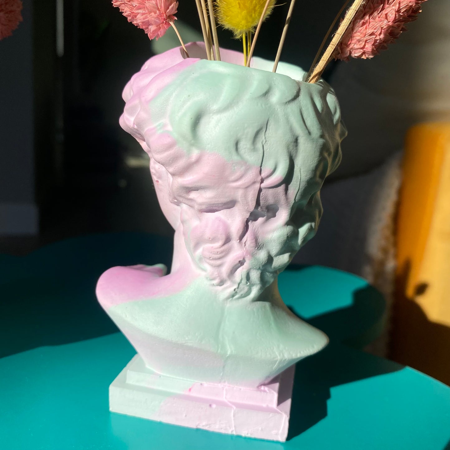 Colorful David Statue Vases