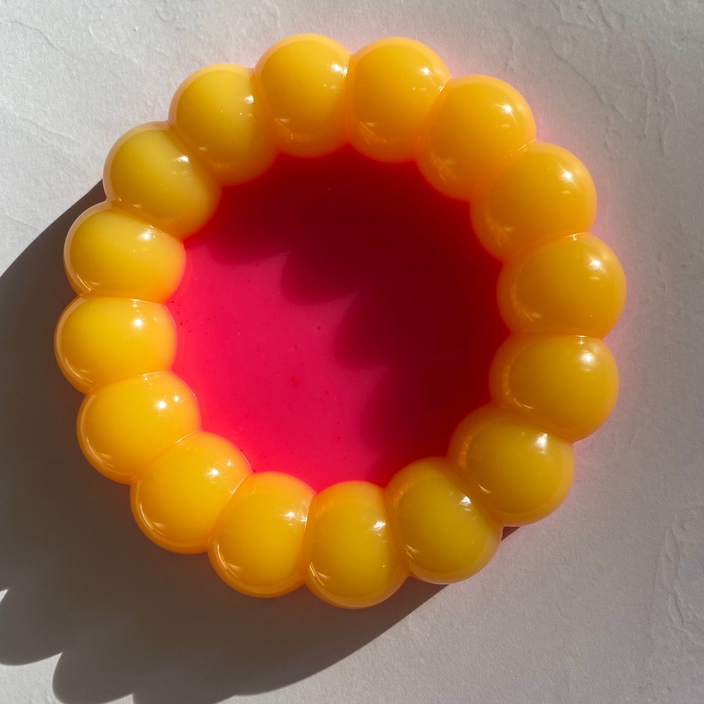 Yellow & Pink Bubble Trinket Dish