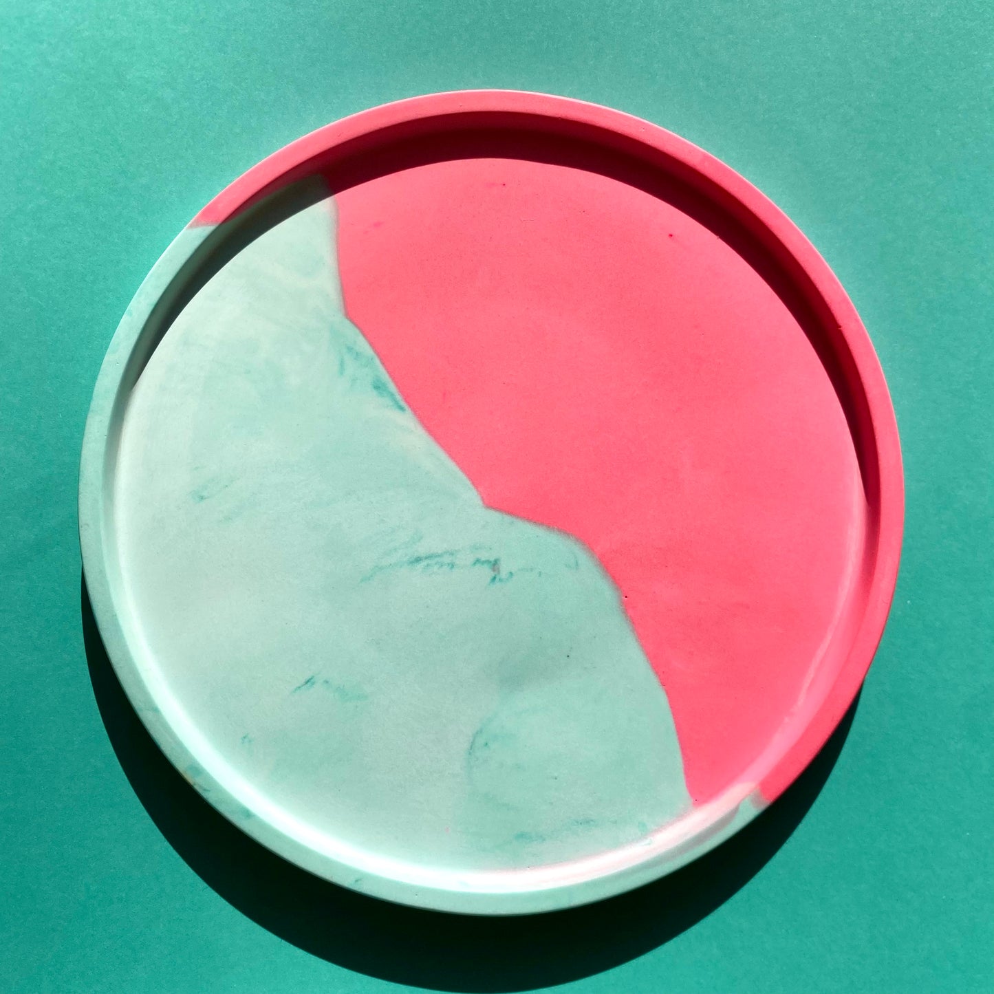 Pink & Mint Round Tray