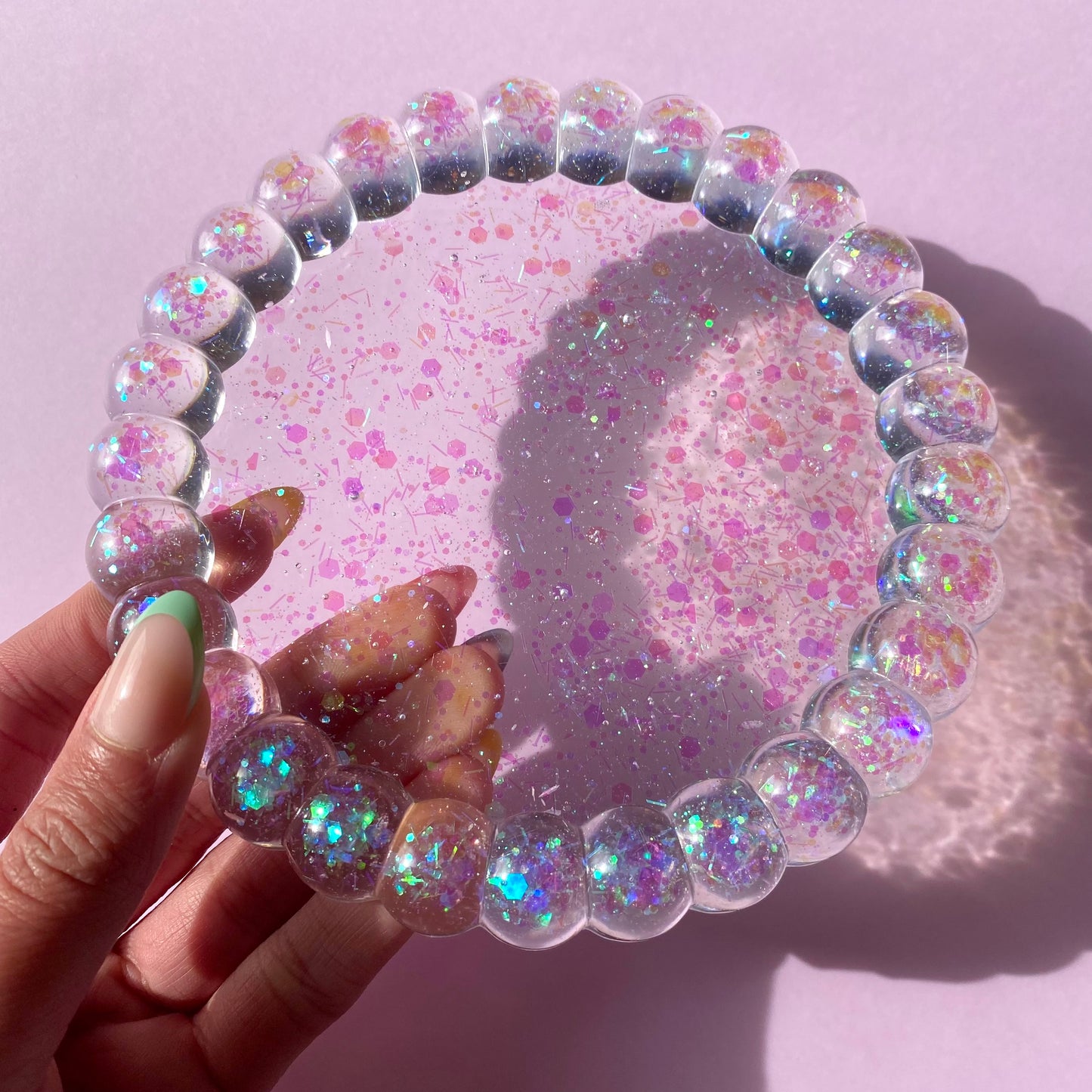 Holographic Clear Bubble Trinket Dish