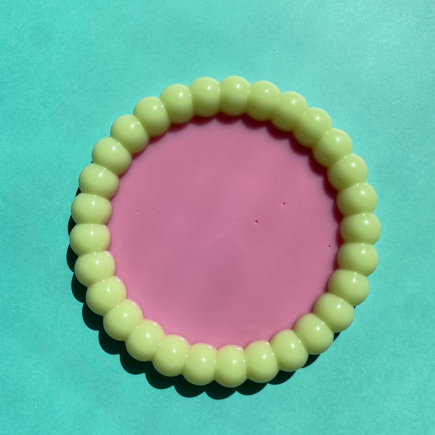 Yellow & Pink Color Block Trinket Dish