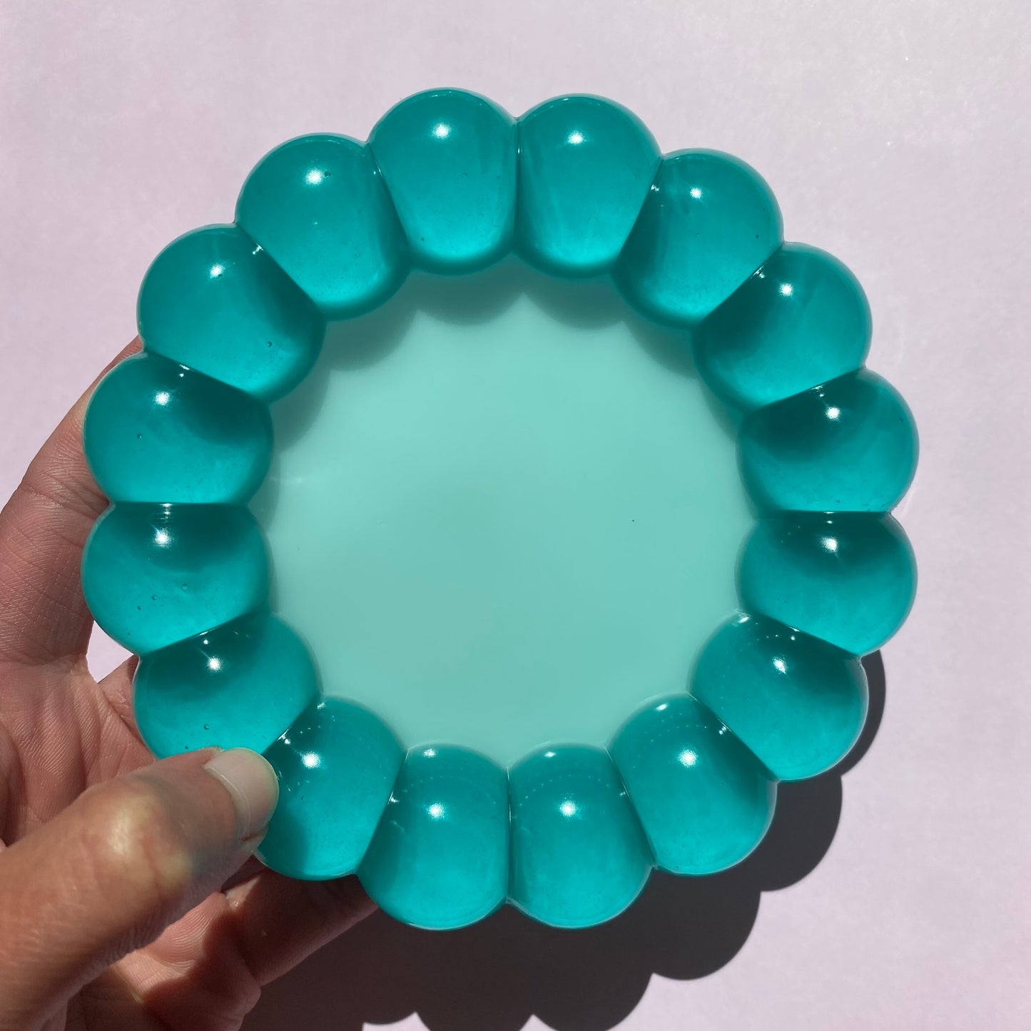 Teal Color Block Trinket Dish