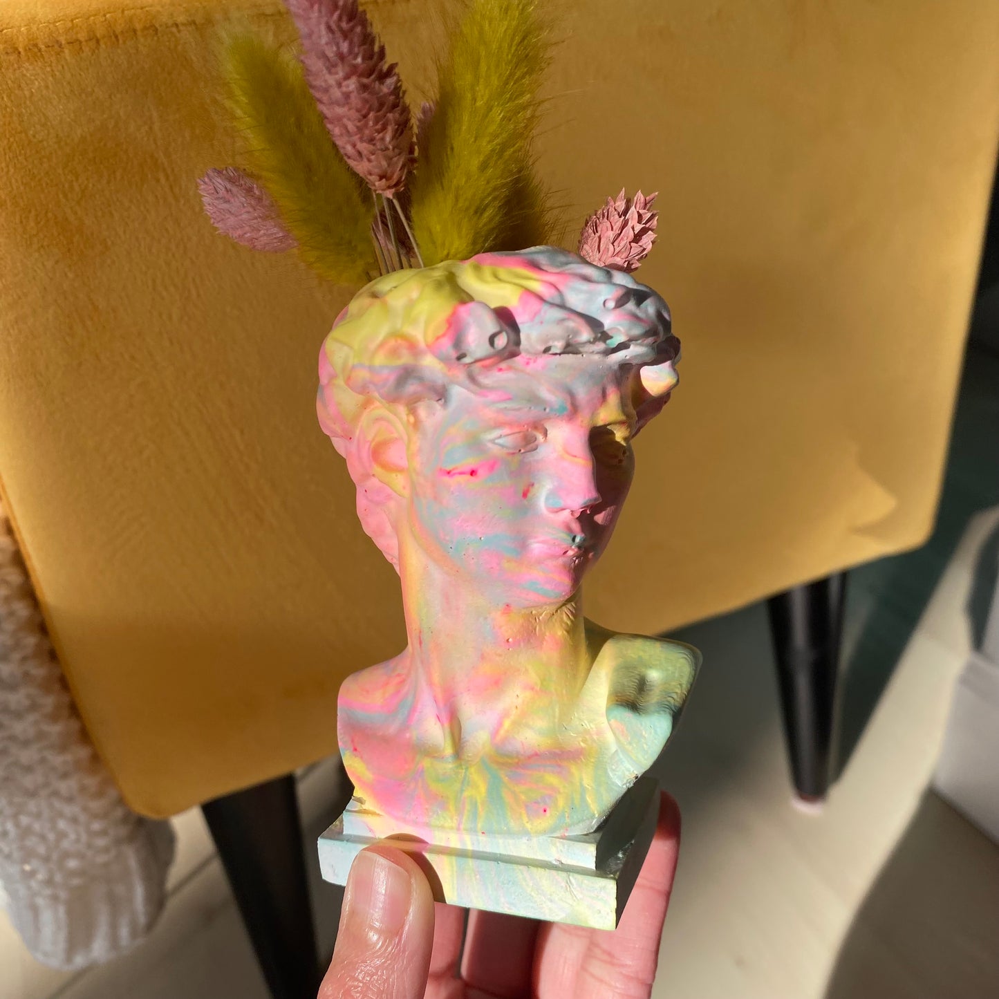 Colorful David Statue Vases