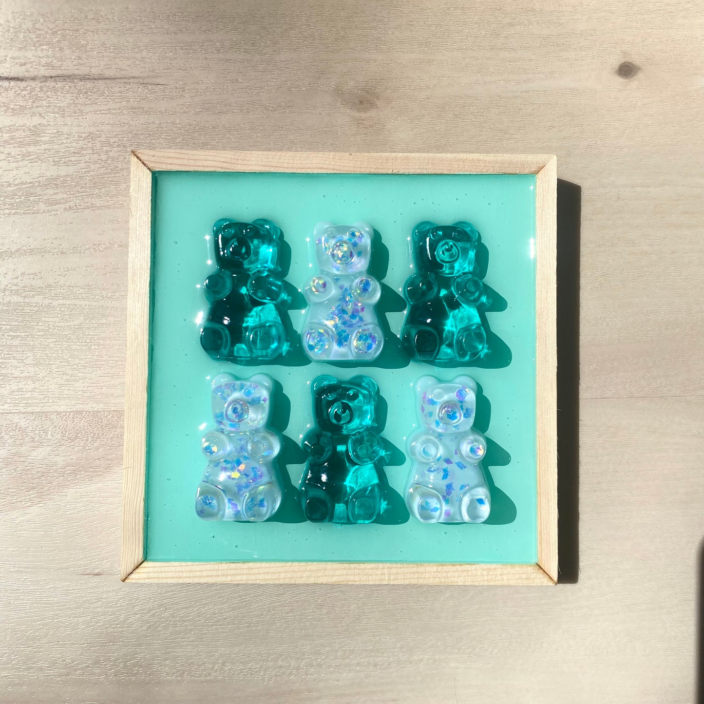 Teal Gummy Bear Wall Art - 3D Pop Art Wall Decor