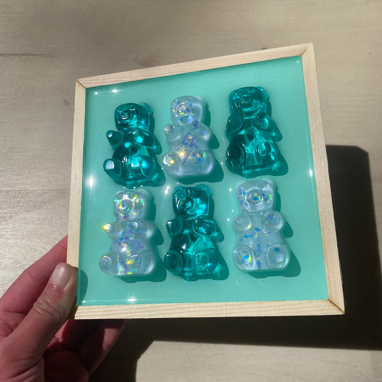 Teal Gummy Bear Wall Art - 3D Pop Art Wall Decor