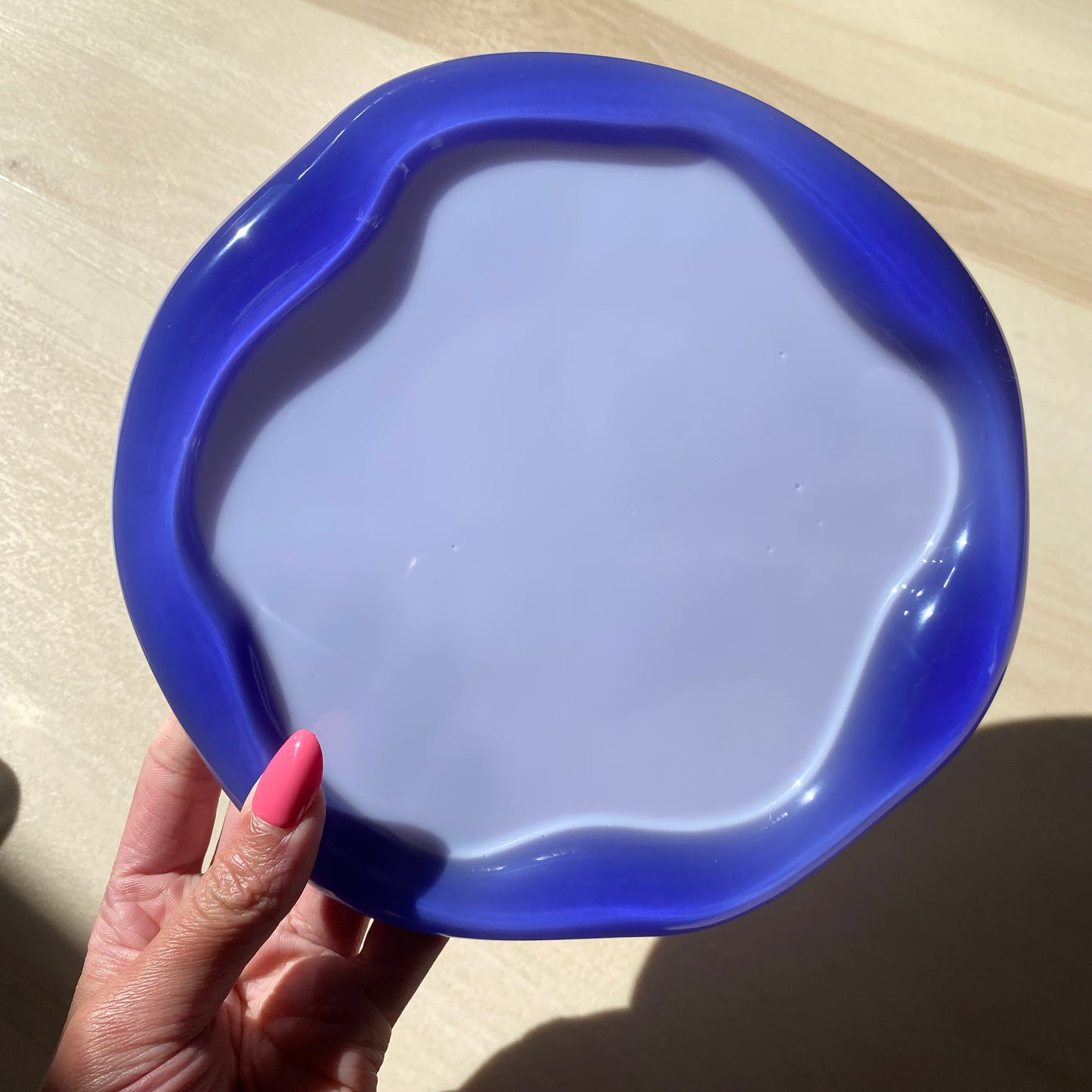 Periwinkle Color Block Blob Tray