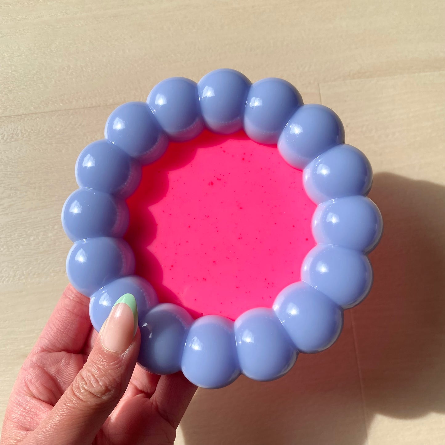 Periwinkle & Pink Bubble Trinket Dish